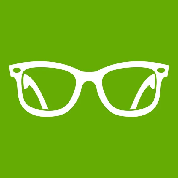 Occhiali icona verde — Vettoriale Stock