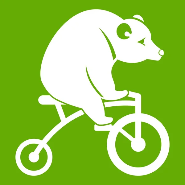 Oefenen op een groene fiets-pictogram — Stockvector