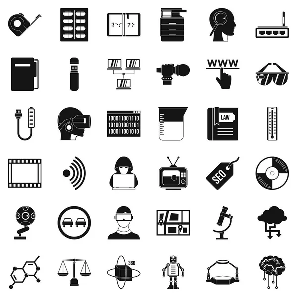 Conjunto de iconos USB, estilo simple — Archivo Imágenes Vectoriales
