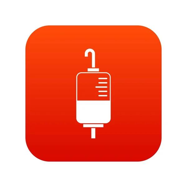 Icono de donación de sangre rojo digital — Archivo Imágenes Vectoriales