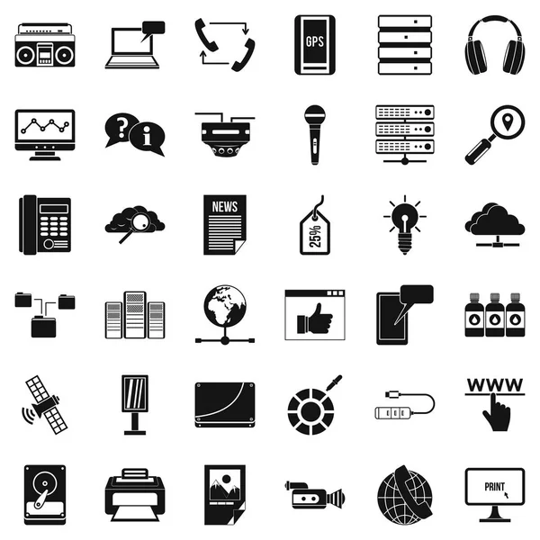 Haber Icons set, basit tarzı