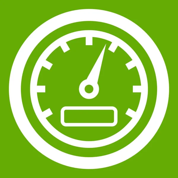 Snelheidsmeter pictogram groen — Stockvector