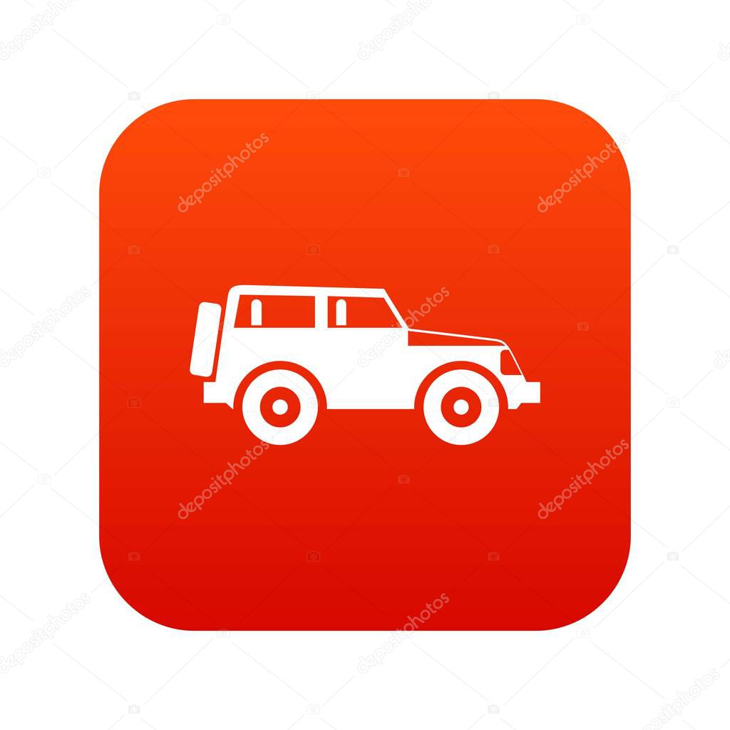 Jeep icon digital red