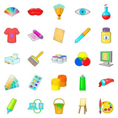 Esnaf Icons set, karikatür tarzı