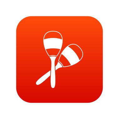 Marakas simgesi dijital kırmızı