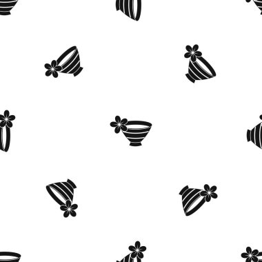 Su spa desen sorunsuz siyah ile kase