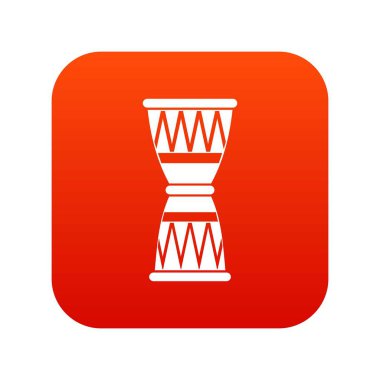 Afrika davul simgesi dijital kırmızı