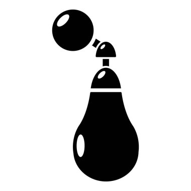 Parfüm şişesi paris simgesi, basit siyah stil