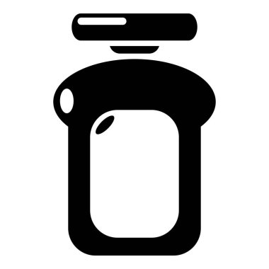 Parfüm şişe su simgesi, basit siyah stil