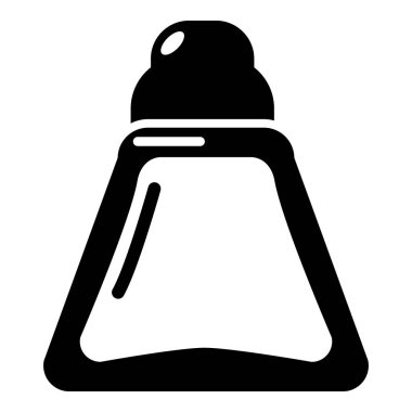 Parfüm şişesi güzellik simgesi, basit siyah stil