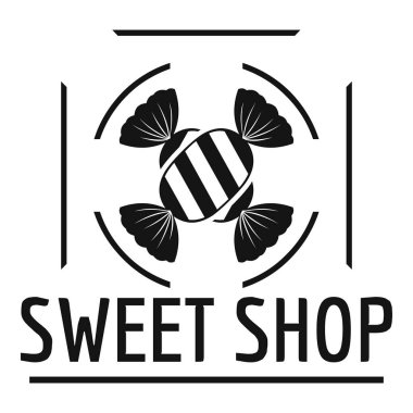 Basit siyah stil tatlı Dükkanı logosu