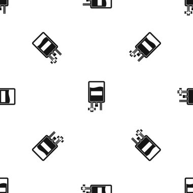 Kan bağışı çantası desen sorunsuz siyah