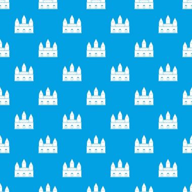Kale kule desen kesintisiz mavi