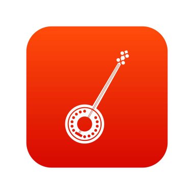 Banjo simgesi dijital kırmızı