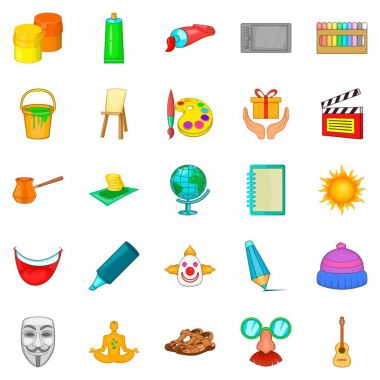 Şaheser Icons set, karikatür tarzı