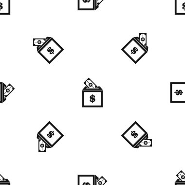 Bağış kutusu desen sorunsuz siyah