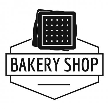 Fırın Ürün logosu, basit siyah stil