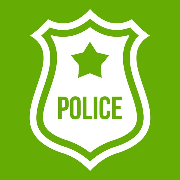 Polis rozeti simgesi yeşil — Stok Vektör