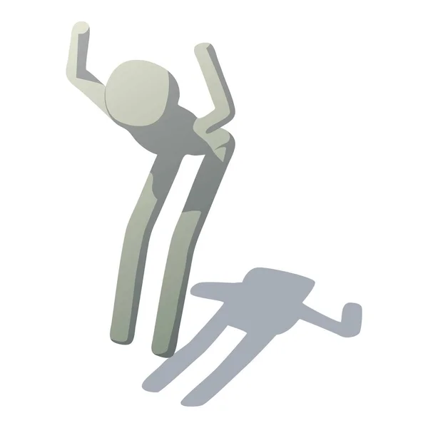 Ref-man jumping icon, isometric style — стоковый вектор