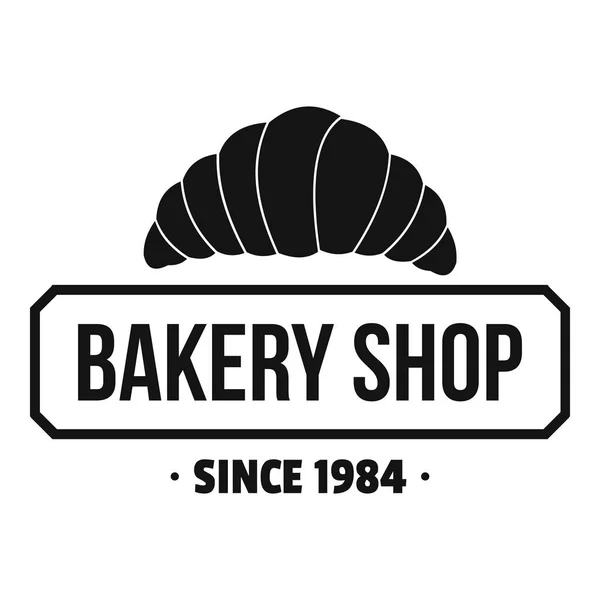 Logo Bakery, semplice stile nero — Vettoriale Stock