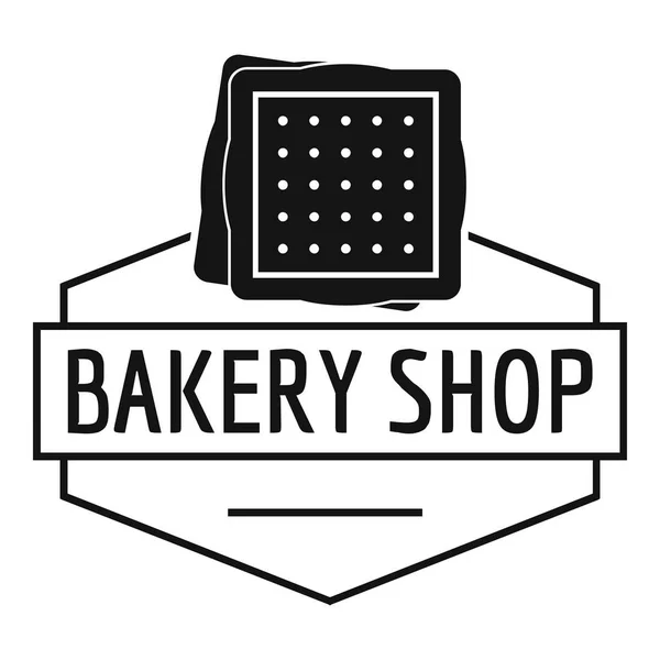 Logo du produit de boulangerie, style noir simple — Image vectorielle