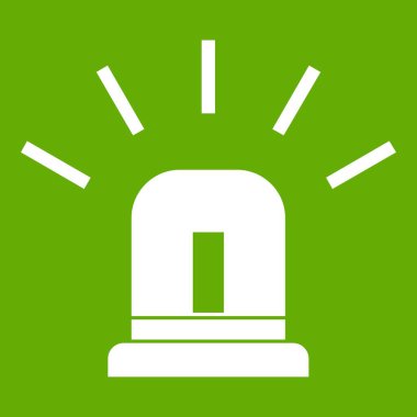 Mavi özel polis flasher simgesi yeşil