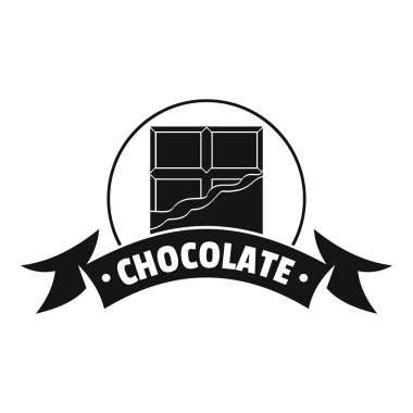 Çikolata logosu, basit siyah stil