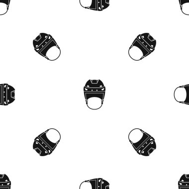 Hokey kask desen sorunsuz siyah