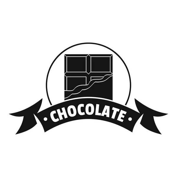 Logo chocolat, style noir simple — Image vectorielle