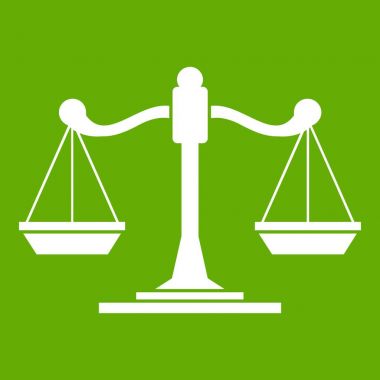 Ölçekler adalet simgesi yeşil