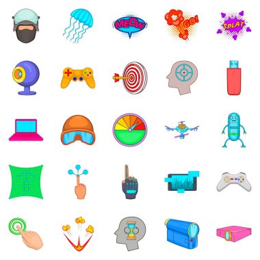 Sanal Icons set, karikatür tarzı