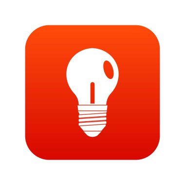 Ampul simgesi dijital kırmızı