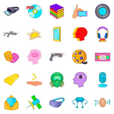 Video oyunu Icons set, karikatür tarzı