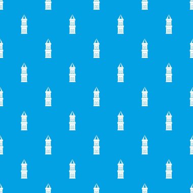 Kale kule desen kesintisiz mavi