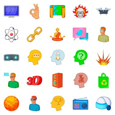 Online simülatörü Icons set, karikatür tarzı