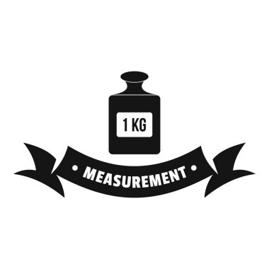 Bir kg logosu, basit siyah stil