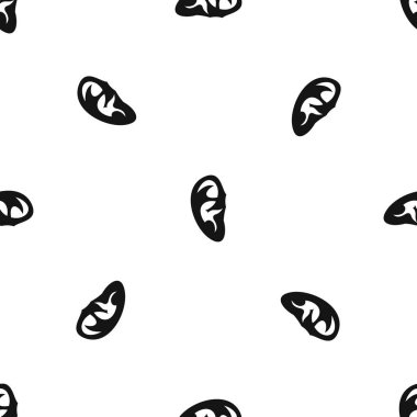 Kulak desen sorunsuz siyah