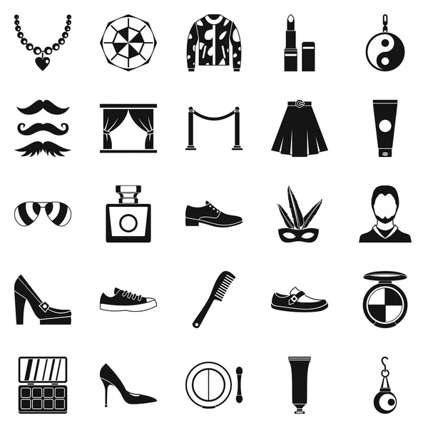 Ensemble d'icônes folles, style simple — Image vectorielle