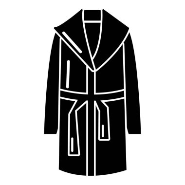 Bornoz simgesi, basit siyah stil