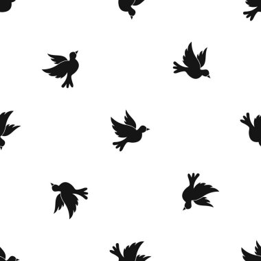 Güvercin desen sorunsuz siyah