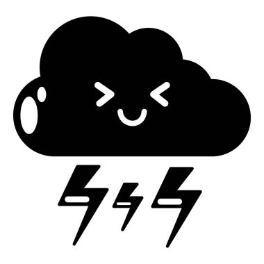 Yıldırım ikonuna, basit tarzı