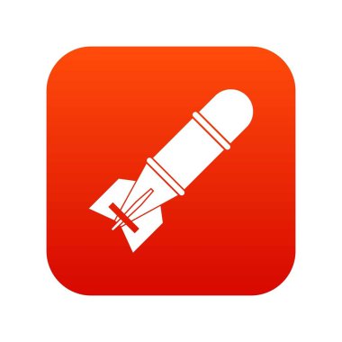 Bomba simgesi dijital kırmızı