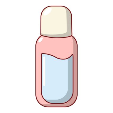 Parfüm şişesi ikonu, çizgi film tarzı.