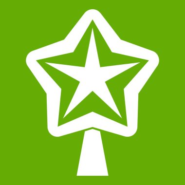 Noel simgesi yeşil ağaç için yıldız