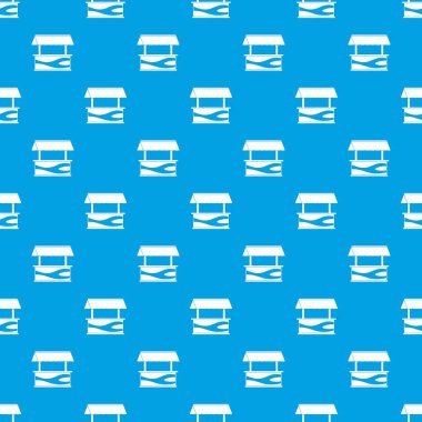 Piyasa ahır tente desen kesintisiz mavi