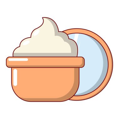 Yüz kremi simgesi, karikatür tarzı