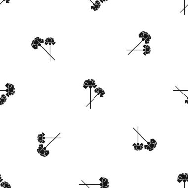 Karanfil deseni sorunsuz siyah