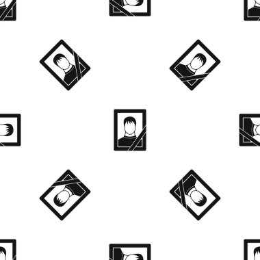 Bellek portre desen sorunsuz siyah