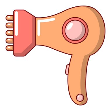 Saç kurutma makinesi simgesi, çizgi film tarzı