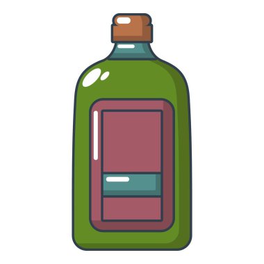 Düz şişe simgesi, karikatür tarzı